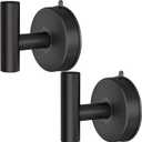 DGYB Large Suction Cup Hooks for Shower Set of 2 Black Towel Hooks for Bathrooms Stainless Steel Suction Hooks for Inside Shower 15 Lb Removable Wall Hook for Hanging Heavy Duty
