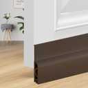 Under Door Draft Stopper,Door Sweep for Bottom of Doors,Adjustable Weather Stripping Door Seal,Soundproofing Under Gap Filler Bottom Exterior Interior Insulation Block Energy Saving (78", Brown)