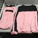 HBQ Womens Color Block 2 Piece Outfits Casual Travel Sweatsuits Lounge Sets 2025 Fall Fashion (Large, Pink)