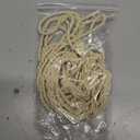 MECCANIXITY Twisted Cord Trim, 5 Yard 3mm 3-Ply Twine Braided Rope Shiny Thread String for Craft Gift Bag Curtain Christmas Decor, Cream White - 5m