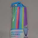 Jacent Jumbo Smoothie Straws: 36 Count per Pack, Disposable Big Plastic Drinking Straws for Milkshakes, Drinks, Smoothies