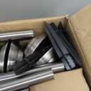 Solar LED Outdoor Lights 8-Pack Stainless Steel Pathway Landscape Lights for Outdoor Path Patio Yard Deck Driveway and Garden, (Silver)