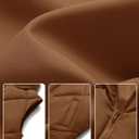 MEROKEETY Womens 2025 Puffer Vest Sleeveless Zip Up Quilted Coat Stand Collar Gilet Jacket With Pockets (Brown)