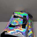 Large Reusable Grocery Bag On Wheels, 130L Foldable Shopping Trolley with 5 Enhanced Stability Wheels, Water Resistant, Multiple Pockets & Heavy Duty Handle, for Groceries, Outdoor, Gradient Silver