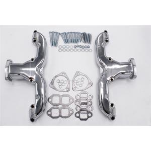 Rams Horn Manifolds Chrome Compatible with SBC 350 1955-Up Corvette