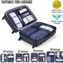 Veken 10 Set Packing Cubes for Travel Essential, Suitcase Organizer Bags in 4 Sizes, Carry-On Luggage Accessories with Large Laundry & Hanging Toiletry Bag, Must-Have for Airplane, Road Trip & Camping