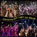 200 PCS Wedding Wands with Ribbons & Bells, Romantic Sparkle with Three Light Modes, Light up Wands for Wedding Send Off, New Year, Birthday Party, Parties, and Celebrations