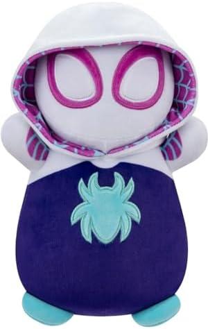 Squishmallows 10"" HugMees Spider Man Ghost Spider, Medium