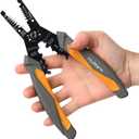 MulWark 3 in 1 Automatic Self Adjusting Wire Stripper/Cutter/Crimper, 8 Inch Multi Pliers For Electrical Wire Stripping, Cable Cutting, Crimping Tool from 8 AWG to 30 AWG