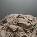 Ruffle Duvet Cover Beige Color, Polyester, King Size Set