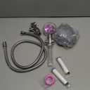 Handheld Turbocharged Pressure Propeller Showerhead Set, Besititli Hydro Jet Shower Head, 360 Rotating Vortex Shower Head Set with Replacement Hose/Bracket/Cotton Filters and Bath Loofah (Purple)
