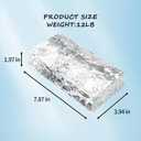 4 Pack-7.9"x3.9"x2" High Transparency ice Crystal Patterned Rectangular Solid Glass Brick - Used in Building Fields Such as wall partitions, as Well as for DIY Lighting fixtures, DIY Tables etc.