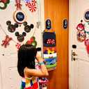 RUNROLE 3 Pocket Canvas Fish Extender - 10 Inch Width, Portable, Easily Customize, Hanging Storage Organizer, 2026&2027 FE for Gift Exchanges and Pixie Dust, Cruise Essentials (Mix Style)