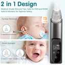 Ear Wax Vacuum Removal Kit with Carrying Case, 6 Levels Electric Strong Suction Ear Vacuum Wax Remover, USB Charge Ear Vacuum Cleaner, Ear Wax Suction Remover Device for Adults and Kids, Black