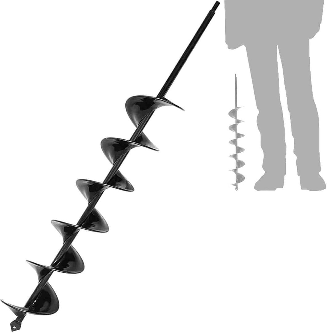 3x24 Inch Auger Drill Bit for Planting - Easy Planter Garden Auger - Bulb & Bedding Plant Augers - Post Hole Digger for 3/ 8”Hex Drive Drill
