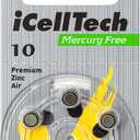 60 iCellTech Hearing Aid Batteries Size: 10