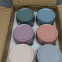 NETANY 6-pack 16 oz Overnight Oats Containers with Lids, Glass jars with Airtight Lids, Wide mouth Mason Salad jars, Glass Food Storage Containers for Snacks Yogurt Spice Sugar