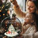 2 x Bear Baby's First Christmas Ornament Gifts for New Parents, 2025 New Baby Ornaments for Christmas Tree, Acrylic