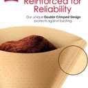 Melitta #4 Cone Coffee Filters, Natural Brown, 100 Count (Pack Of 6), 600 Total Filters - Fits all 8-12 Cup Cone Coffee Makers and Pour-Overs, Compostable, Tear-Resistant
