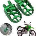 AnXin Foot Pegs Footpegs Footrests Foot Pedals Rests CNC MX for KLX300 KLX300R KLX300SM 97-07 20-24 KLX250 06-20 KLX250S 09-14 KLX250R 94-96 KLX650 93-96 Dirt Bike Green