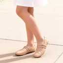 DREAM PAIRS Girls Dress Shoes Slip on Ballerina Flats Mary Jane Ballet Shoes for Wedding/Party,Size 3 Little Kid,Nude