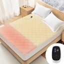 Heated Mattress Pad Quilted Multizone electric mattress pad Individual Body and Feet Bed Warmer 9 Heat Settings, 1-12 Hours Auto Off, Deep Pocket, Fast Heating, Machine Washable Twin 39''x75''
