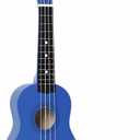 21 Inch Wooden Kids Toddler Child Children Acoustic Guitar Musical Instruments Ideal for 3-9 Year Old Boys Girls Gifts (Blue)