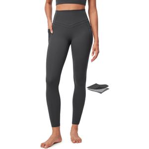 IUGA Compression Leggings with Pockets for Women Tummy Control Leggings No Front Seam Workout High Waist Yoga Pants