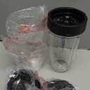 Blender Replacement Parts for Ninja, 24oz Ninja Blender Cups with To-Go Lids, 7 Fins Extractor Blade, Compatible with Nutri Ninja Auto iQ Blenders BL2012 BN801 BL480-30 BL640-30 BL642-30 NN100-30, 2 Set