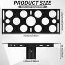 Steel Mailbox Bracket for 2-3/8" Round Post Mailbox Post Mount Bracket Plate for Mounting Board Mailboxes Heavy Duty Mounting Hardware for Outdoor Secure Home Improvement Accessory