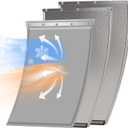 3-Flap Large Dog Door Replacement Flap with Screws, Compatible with PetSafe Freedom Doggie Doors PAC11-11039, 10 1/8" X 16 7/8", Pet Door Replacement Flap for Extreme Weather Resistance(-20 to 120F)