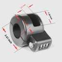 Keyed Door Handle Lockout Device Cover with Code to Disable Access to Keyhole Combination Lock for Bedroom from Outside Only Fits Handle Lock with Long Connecting Shaft Please Measure Before Order