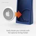 Mission Premium Standing Remote Sleeve for Alexa Remote and AirTag (Optional Remote Finder Feature) (Deep Blue)