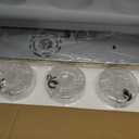 4-Light Bathroom Light Fixtures, Brushed Gold Vanity Light with Cylinder Clear Glass Shade, Modern Vanity Lighting Fixtures Over Mirror, VL143-BG-4