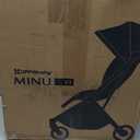 UPPAbaby Minu V3 Travel Stroller | Lightweight + Compact Design | One-Hand Fold + Unfold | from Birth + Overhead Compatible | Jake (Charcoal/Carbon Frame/Black Leather)