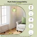 Glass Floor Lamp for Living Room, Modern Standing Lamp with Green Ribbed Glass Lampshade and Pedal Switch, 66 Tall Lamp & Gold Floor Lamp for Bedroom Study Room,Brushed Gold(3000K LED Bulb Included)