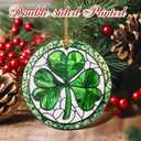 3 x Christmas Ornaments, Shamrock Ornament, Christmas Tree Ornaments, Xmas Decorations, Holiday Decorations, Irish Gifts for Women Men, Irish Shamrock Gift, Holiday Party Gifts, and Xmas Gift Ideas