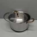 CAROTE 6 Qt Tri-Ply Stainless Steel Stockpot, Non-Toxic Stock Pot with Lid, Soup Pot for Pasta, Even Heating, Oven Safe, Induction, Ceramic and Gas Cooktops Compatible, Sliver