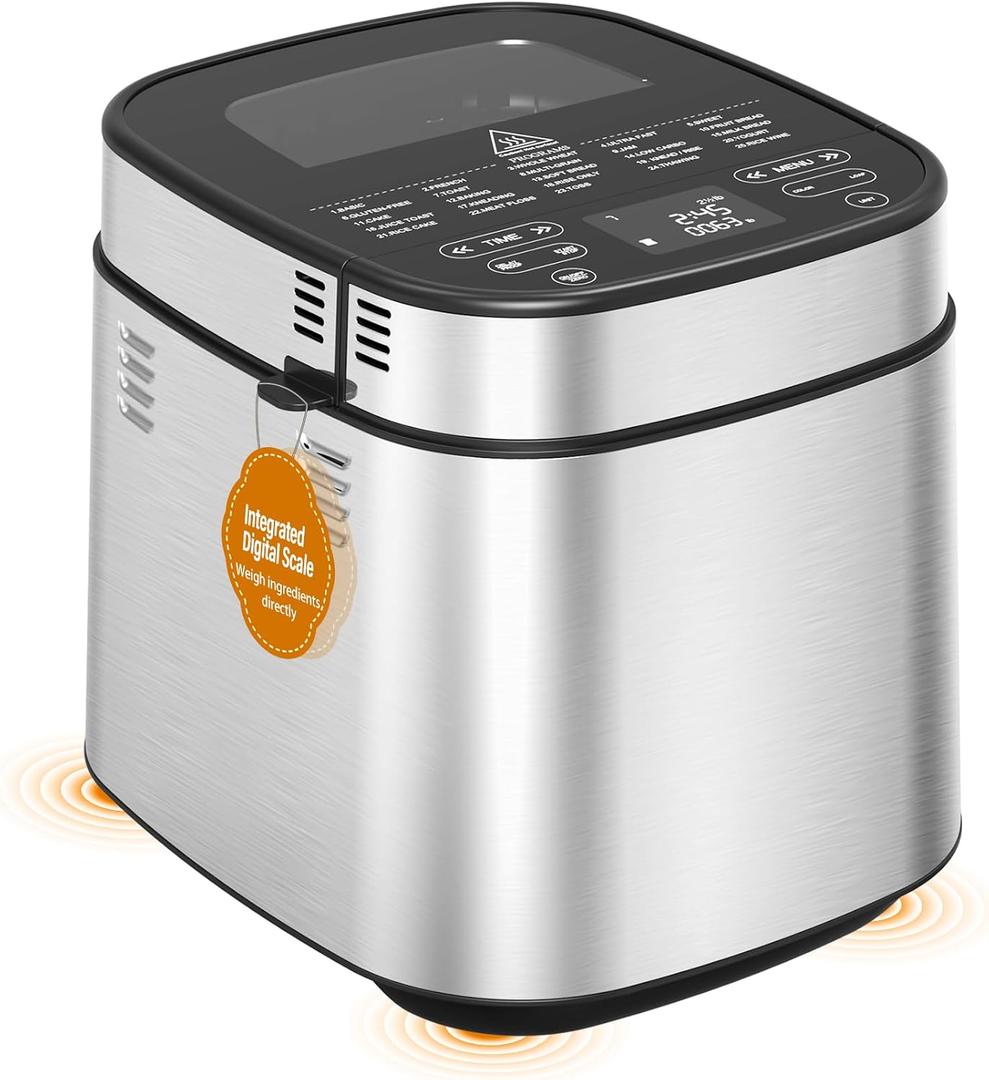 2026 Upgraded 2.5LB Bread Maker with Built-in Electronic Scale