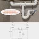Kitchen Sink Drain Kit,1-1/2,for Most Kitchen Sink Drain Repair Kit and Bathroom Sink Drain Kit, Kitchen Sink P Trap Drain Kit 1 1/2 for Sink Plumbing Kit, Completed Sink Pipe Replacement Kit