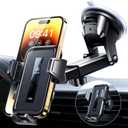 VANMASS 2025 Upgraded Car Phone Holder, [85+LBS Strongest Suction] Patent Safety Cell Phone Mount Windshield Dashboard Vent Truck Accessories Stand Cradle for iPhone 16 Pro Max 15 14 13 Android (Black)