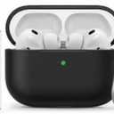 for AirPods Pro 3 Case 2025 with Cleaner Kit, Full-Coverage dustproof Soft Silicone Design for AirPods Pro 3rd Generation Comes with Keychain,Suitable for Women Men,Black