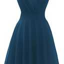 Dressever Summer Cocktail Dress V-Neck Adjustable Spaghetti Strap Chiffon Sundress XXXL