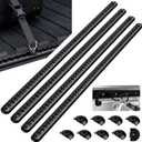 4 Pack 4ft L Track Rail Tie Down, Aluminum 4000 lbs 8 End Caps