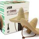 Silicone Wine Stopper/Fun Sombrero shaped cap seals bottle and keeps wine fresh/Cute Wine Accessories/ Kitchen Gadgets/el Corko Bottle Stopper by Monkey Business