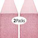 2 Packs 12 x 72 inches Light Pink Sequin Table Runner, Glitter Runner for Birthday Party Supplies Decorations Wedding Bachelorette Holiday Celebration Bridal Shower Baby Shower