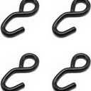 Universal Heavy Duty Ratchet Hook for Replacement Used on The End of Ratchet of Tie Downs, Ratchet Straps, Trailer Strap S Hook - 25mm x 800kg 4PCS