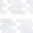 Aspect Peel and Stick Collage Tile in Carrara Subway (5 Pack)