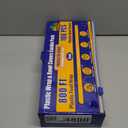 800Ft Food Plastic Wrap with Slide Cutter, BPA Free Cling Film with Magnetic Back, Includes 100 Reusable Plastic Bowl Covers for Home & Commercial Use Food Service