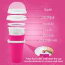 2PCS Slushie Maker Cup-500ml DIY Magic Quick Frozen Smoothies Cups for Homemade Milk Shake Ice Cream Maker, Portable Cooling Cups, Double Layer Squeeze Slushy Maker Cup, Birthday Gifts for Kids Mom